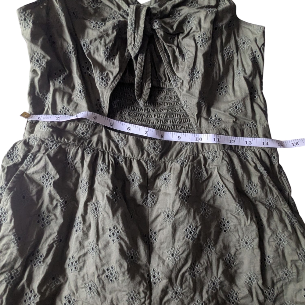 Aerie Eyelet Romper, Green. Size M. - Picture 9 of 9